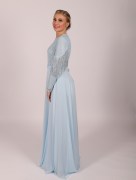 Robe longue originale Garize - bleu