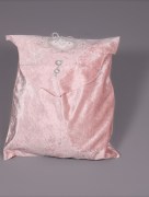 Rangement de trousseau velours - Rose
