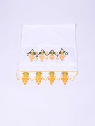 Serviette à fleur dentelle angiospermes jaune