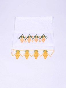 Serviette à fleur dentelle angiospermes jaune
