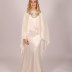 Robe longue cape Loreen -  beige