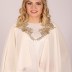 Robe longue cape Loreen -  beige