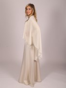 Robe longue cape Loreen -  beige