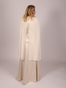 Robe longue cape Loreen -  beige