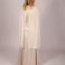 Robe longue cape Loreen -  beige