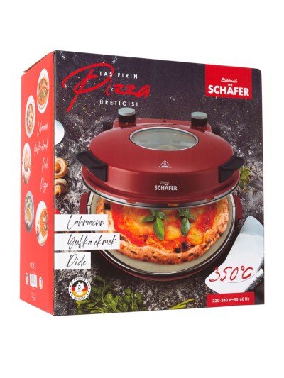 Schäfer Four en pierre machine à pizza, Lahmacun, crêpes,pain rouge 1200 watts