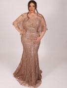 Robe de soirée chic Viore- rose pâle 