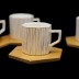 Set de café 6 pièces Almina bambou symétrique - doré
