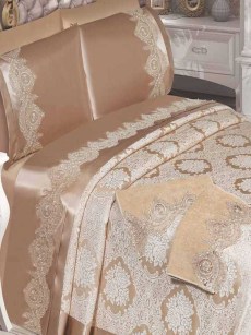  Pack complet parure de lit İpekce Kübra Capuccino