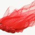 Accessoires de cheveux avec fleur et tulle ( lot de 12 pièces )  bordeaux