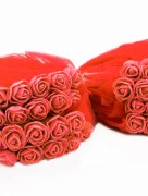 Accessoires de cheveux avec fleur et tulle ( lot de 12 pièces )  bordeaux