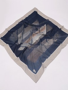 Foulard imprimé Piramit - girs/bleu marine