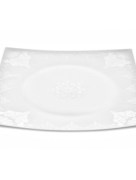 Karaca Fine Bone New Damla Ensemble de dîner carré 60 pièces pour 12 personnes