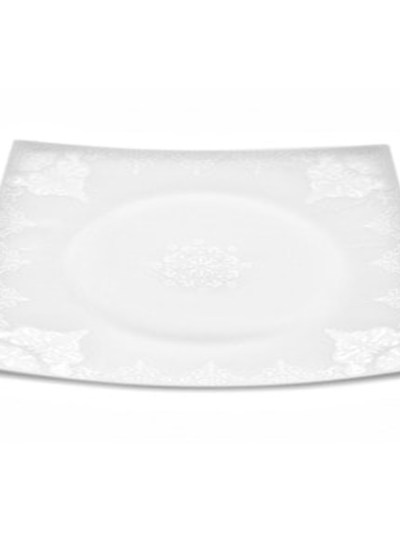 Karaca Fine Bone New Damla Ensemble de dîner carré 60 pièces pour 12 personnes