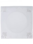 Karaca Fine Bone New Damla Ensemble de dîner carré 60 pièces pour 12 personnes