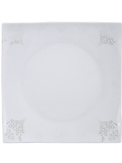 Karaca Fine Bone New Damla Ensemble de dîner carré 60 pièces pour 12 personnes