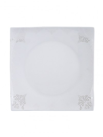 Karaca Fine Bone New Damla Ensemble de dîner carré 60 pièces pour 12 personnes