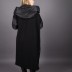 Veste fourrure matelassé avec simili-cuir Puane - noir