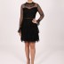 Robe courte pointillé Dans - noir