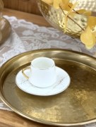 Ensemble de tasses à café turques optiques en marbre La Otantik, 12 pièces, blanc mat petit