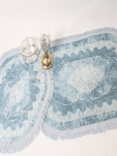 Tapis de bain Ipekce Hermony 2 pièces - turquoise 