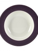 Karaca Petek Ensemble de vaisselle 24 pièces 6 personnes Violet