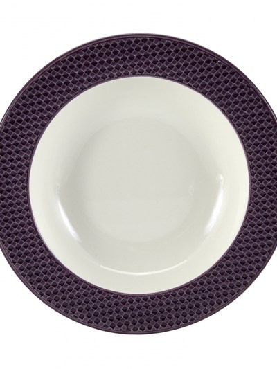 Karaca Petek Ensemble de vaisselle 24 pièces 6 personnes Violet
