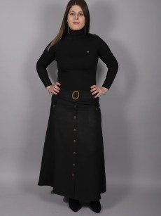 Jupe ceinturé Uzunlar - jean noir