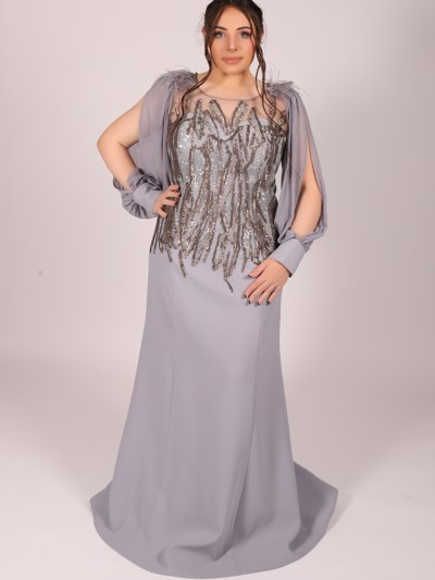 Robe à strass chic - gris