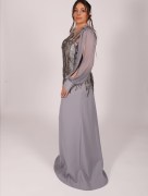 Robe à strass chic - gris