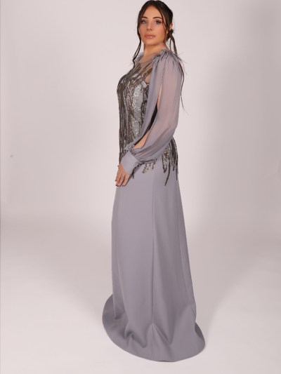 Robe à strass chic - gris