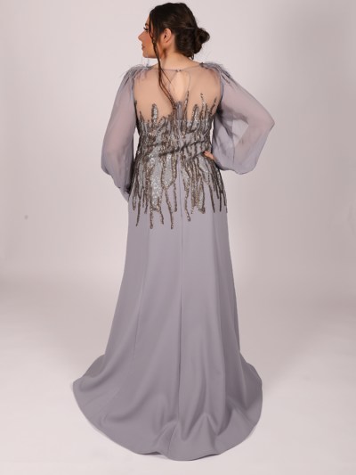 Robe à strass chic - gris