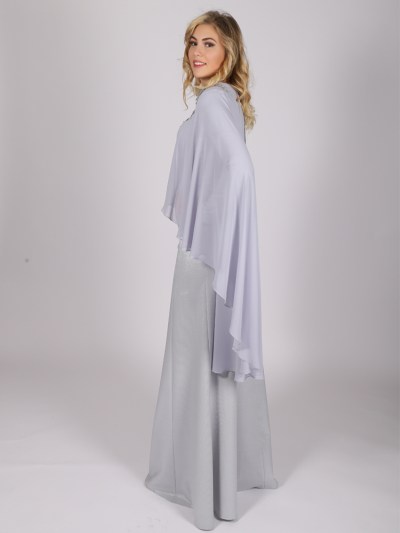 Robe longue cape Loreen -  bleu clair