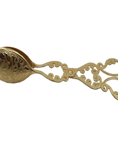 Pince à salade avec motif - doré