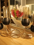 Chandelier pour 4 bougies Schäfer - doré/noir