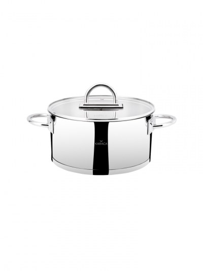Batterie de cuisine Dowry 17 pièces en acier inoxydable Platinum Karaca