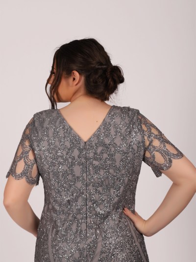 Robe courte à strass Dans - gris