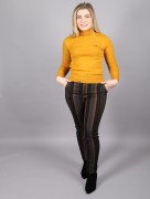Pantalon chic à rayure - multicolore