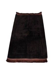 Tapis de prière velours en cuir détail - noir 