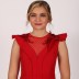 Robe courte à détail fleur Dans - rouge