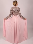 Robe longue à perle - rose