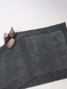 Tapis de bain Ipekce yedi tepe 2 pièces - gris foncé