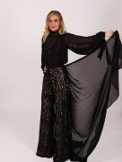 Robe à combinaison à paillettes Fidda - noir/beige