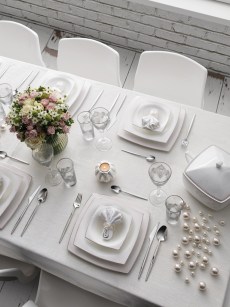 Karaca Fine Pearl Pery Masali 86 pièces Ensemble de dîner İnci 12 personnes