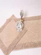 Tapis de bain Ipekce yedi tepe 2 pièces - marron