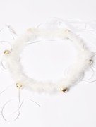 Tambourin à dentelle - blanc