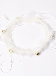 Tambourin à dentelle - blanc