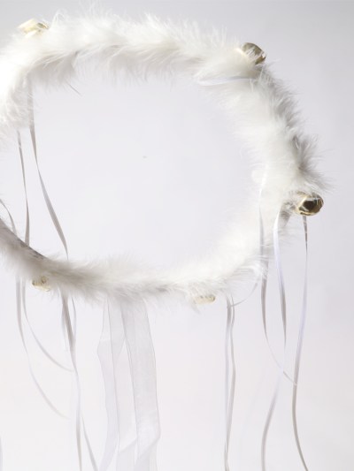 Tambourin à dentelle - blanc