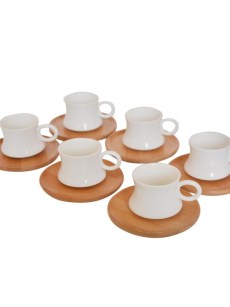 Ensemble de tasses à café bambou 6 pièces Al-7138