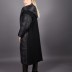 Veste fourrure matelassé avec simili-cuir Puane - noir